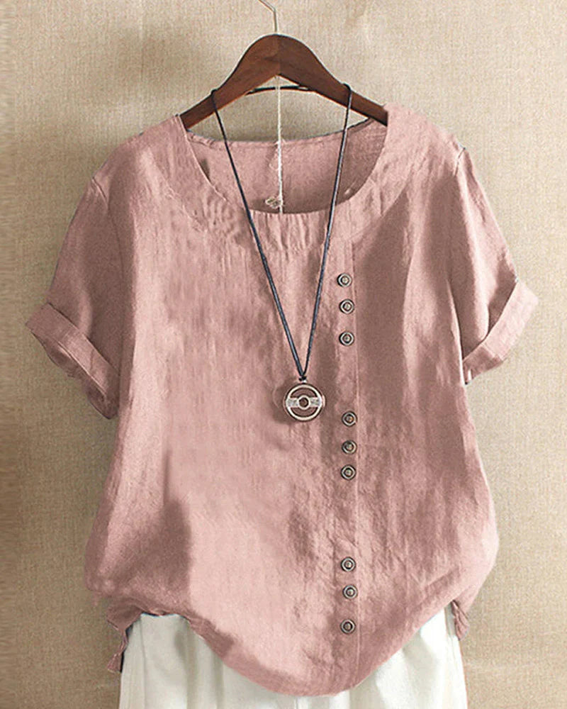 Women’s Linen Button Up Blouse