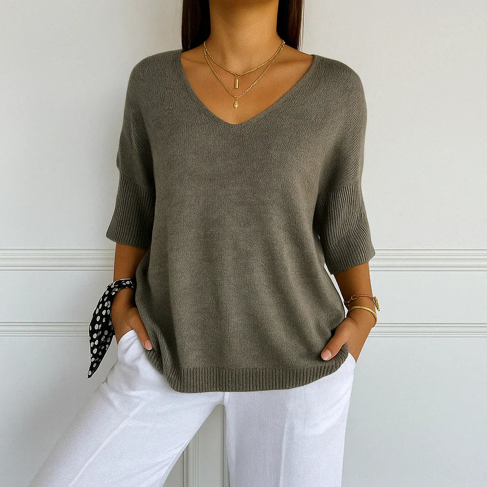 Women’s V-Neck Knit Sweater