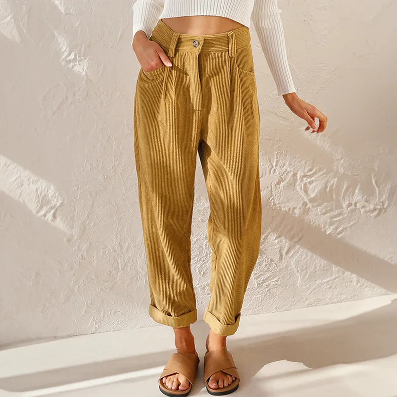 Women’s Corduroy High Waist Wide Leg Pants
