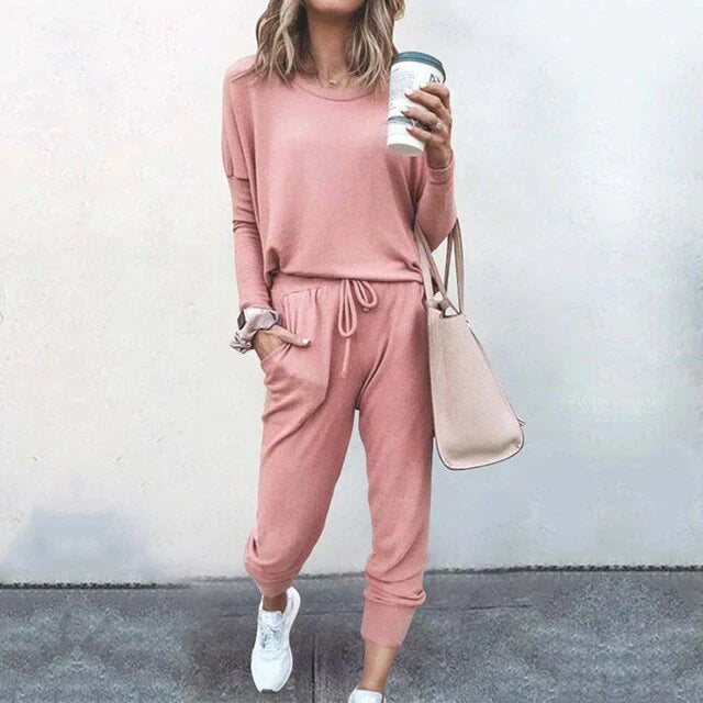 Women’s Two Piece Loungewear Set with Casual Matching Fit