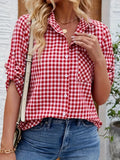 Women’s Button Up Shirt Dress with Chest Pocket and Front Button Detail