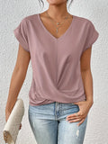 Women’s V-Neck Bow Detail Top
