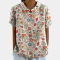 Women’s Floral Print Short Sleeve Blouse