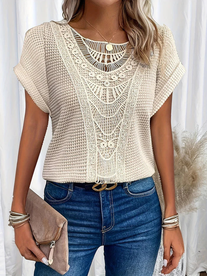 Women’s Elegant Lace Blouse with Feminine Fit and Luxury Lace Design