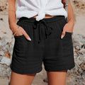 Women's High Waist Linen Shorts