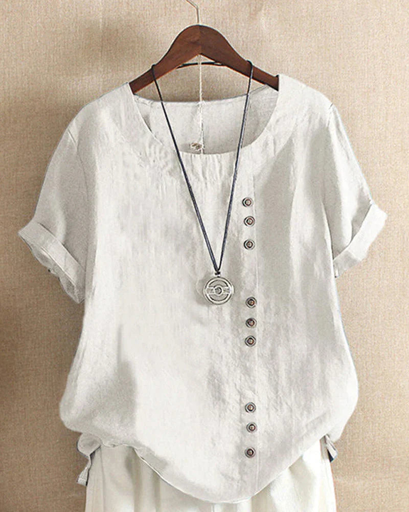Women’s Linen Button Up Blouse