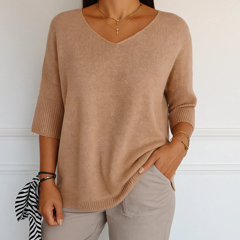 Women’s V-Neck Knit Sweater