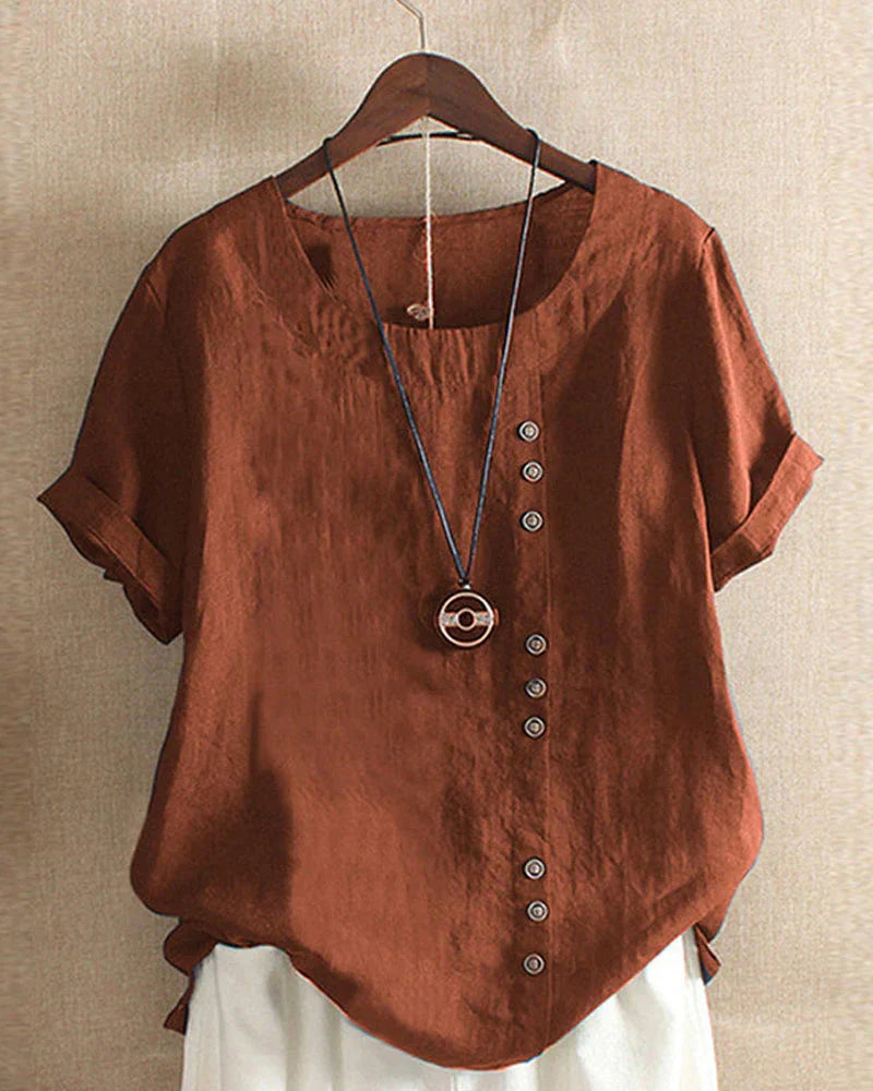 Women’s Linen Button Up Blouse