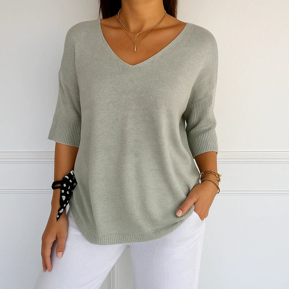 Women’s V-Neck Knit Sweater