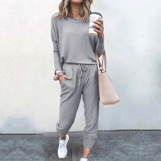 Women’s Two Piece Loungewear Set with Casual Matching Fit