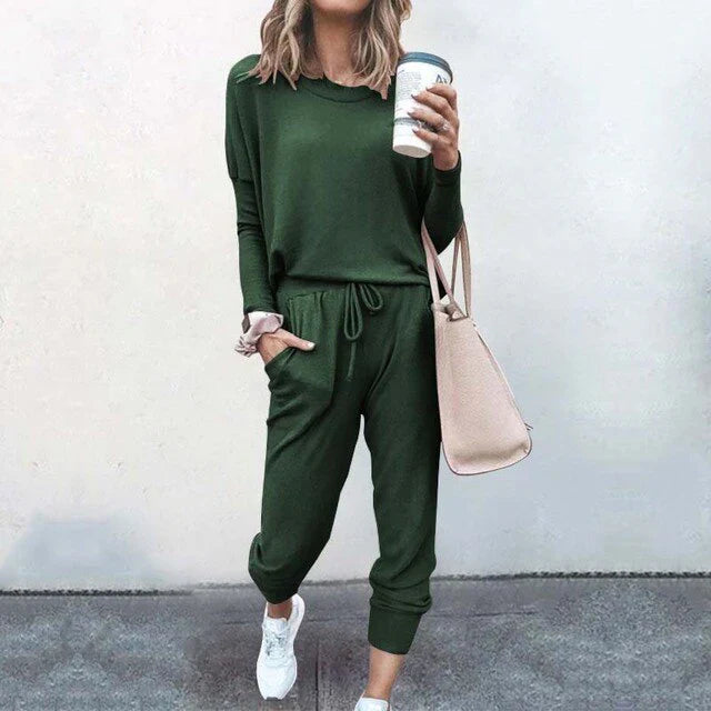 Women’s Two Piece Loungewear Set with Casual Matching Fit