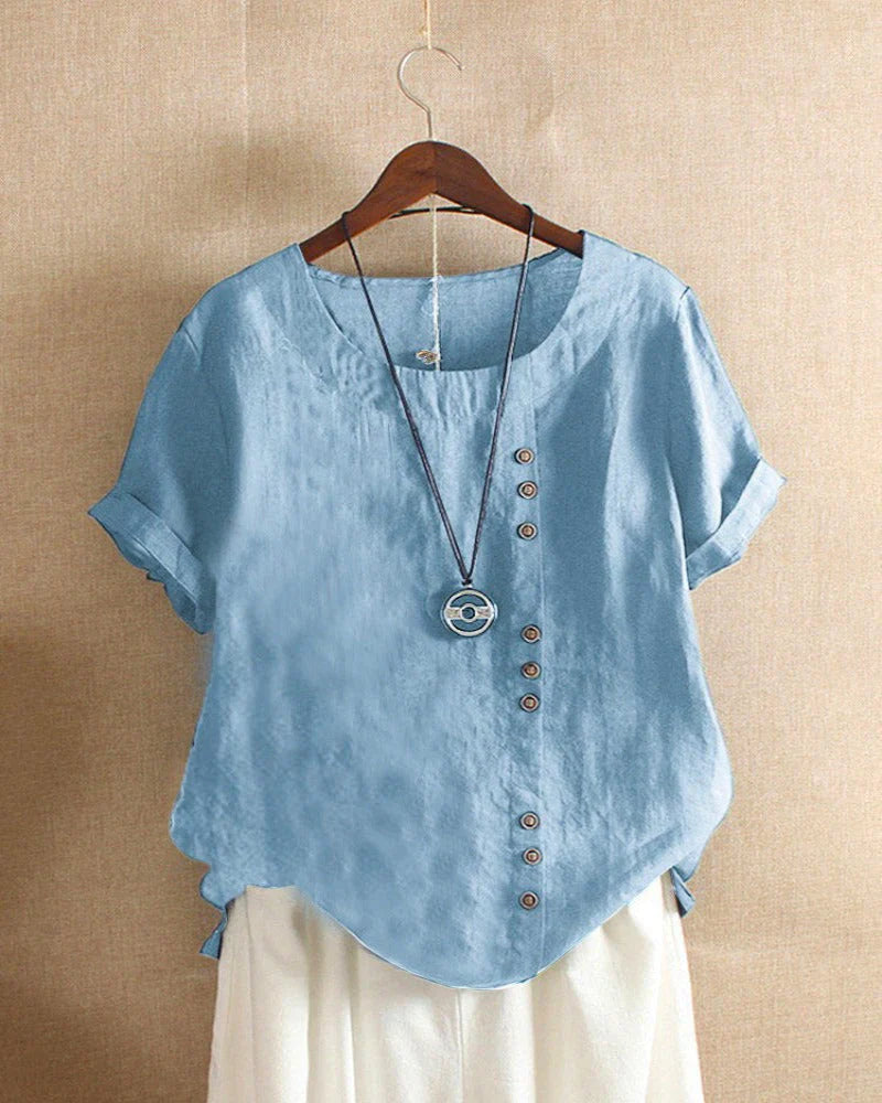 Women’s Linen Button Up Blouse