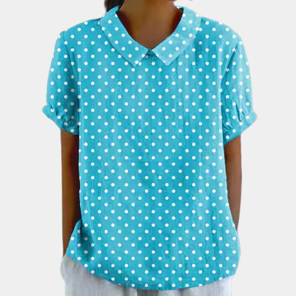 Women’s Floral Print Short Sleeve Blouse