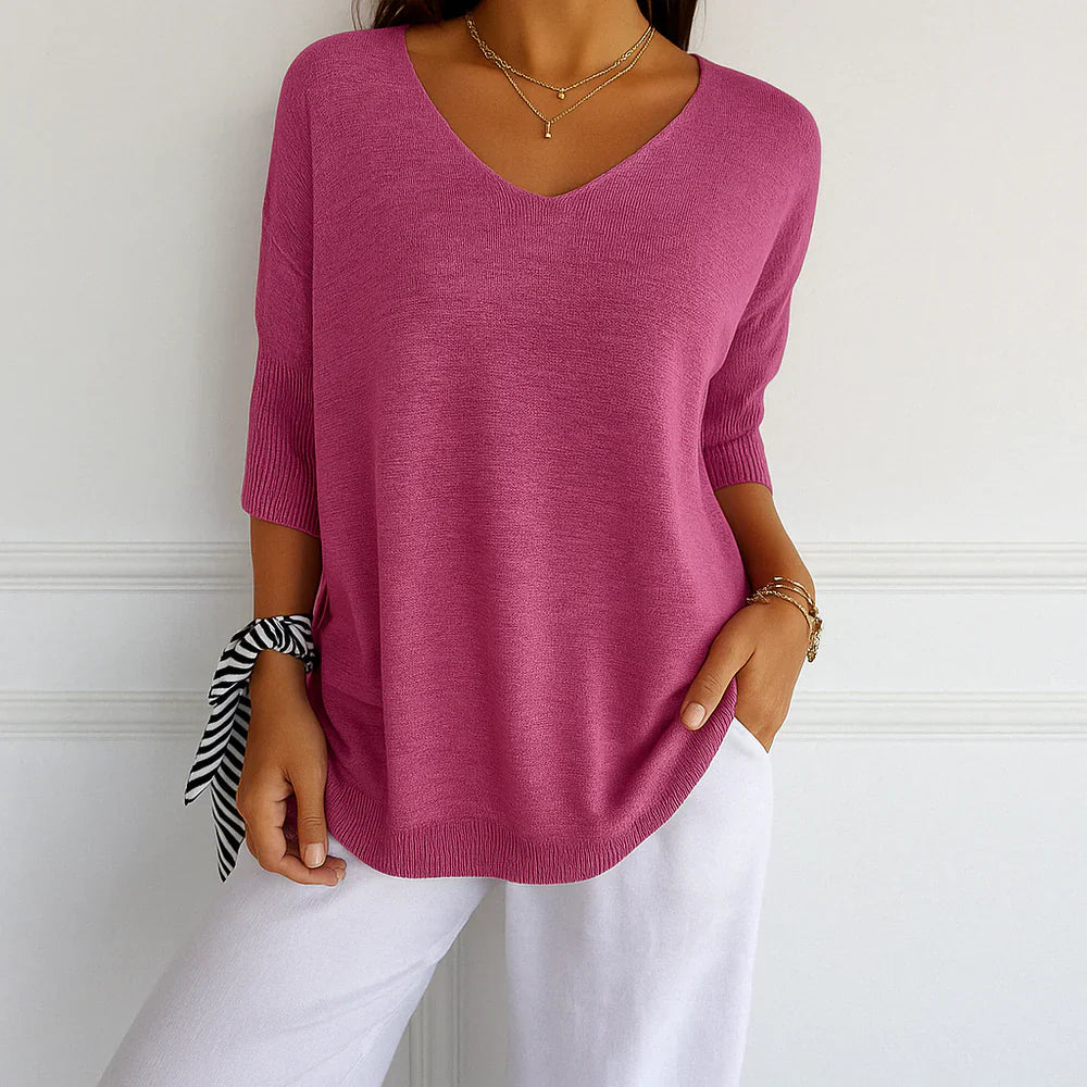 Women’s V-Neck Knit Sweater