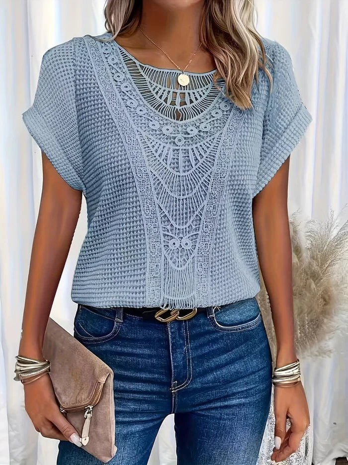 Women’s Elegant Lace Blouse with Feminine Fit and Luxury Lace Design