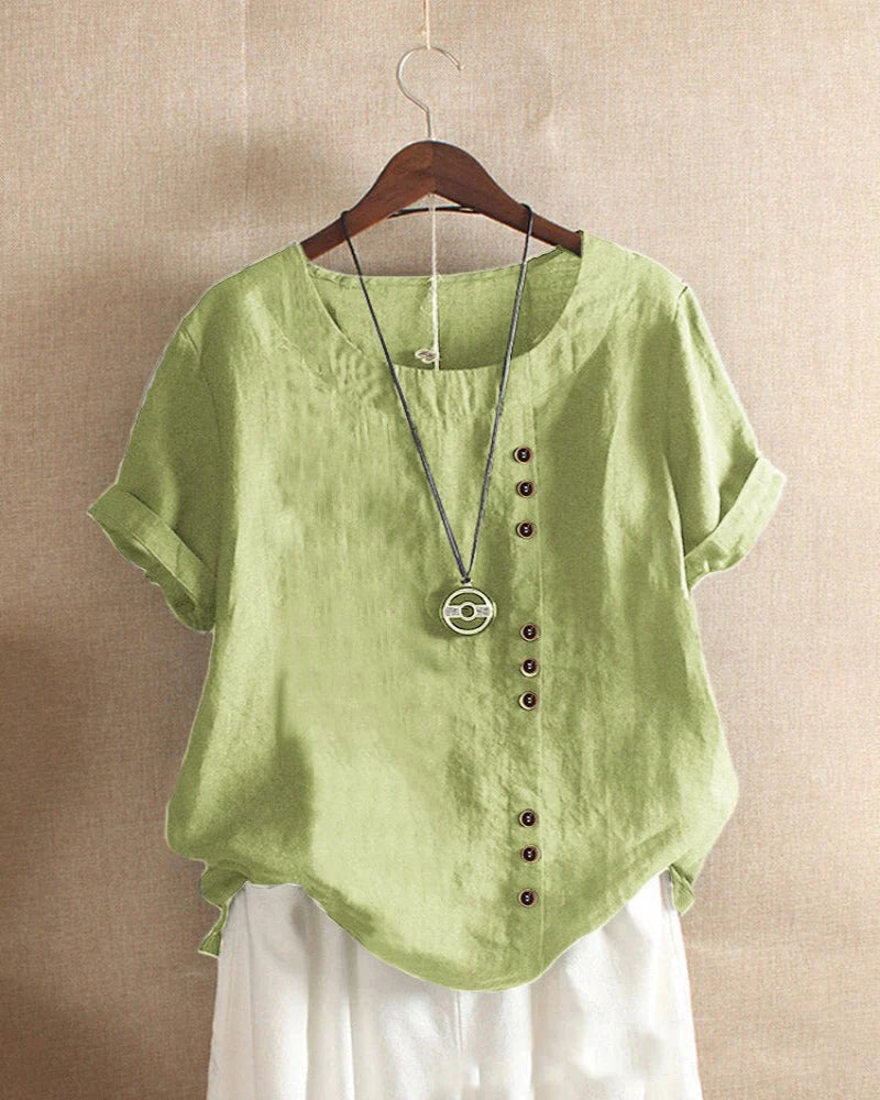 Women’s Linen Button Up Blouse