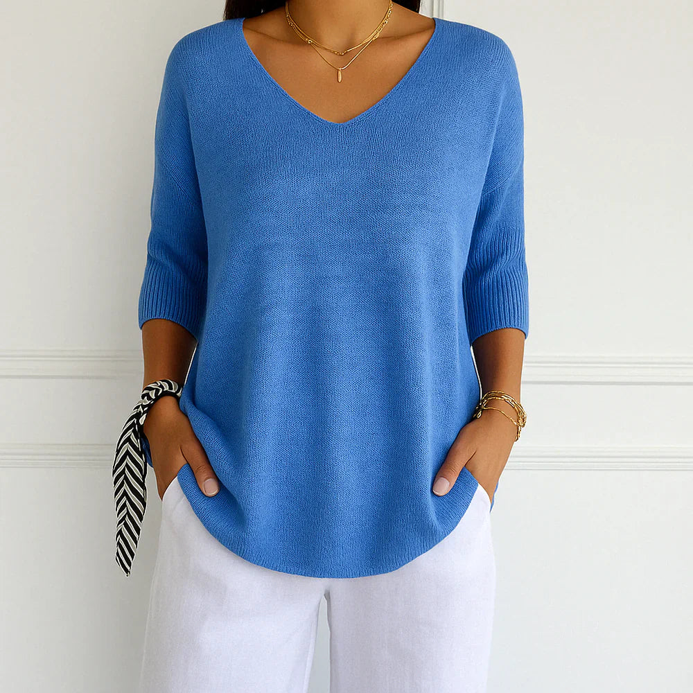 Women’s V-Neck Knit Sweater