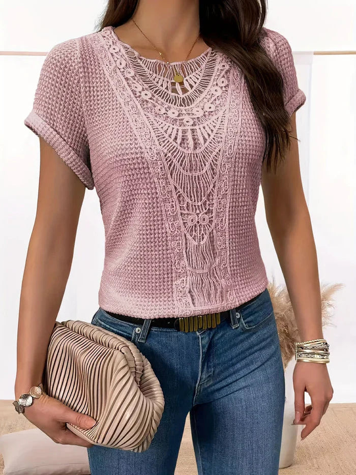 Women’s Elegant Lace Blouse with Feminine Fit and Luxury Lace Design