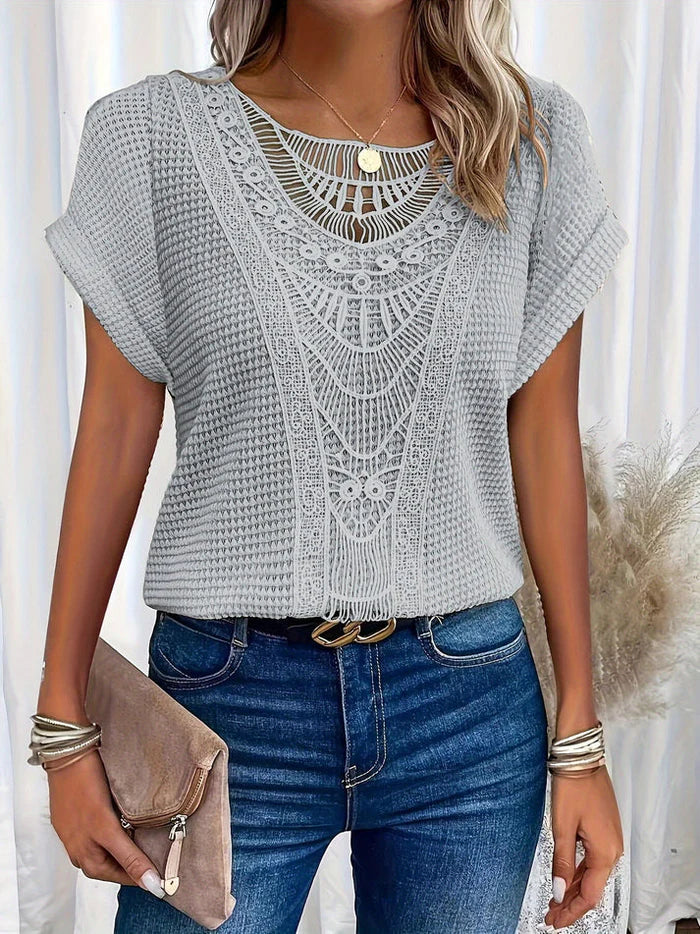 Women’s Elegant Lace Blouse with Feminine Fit and Luxury Lace Design