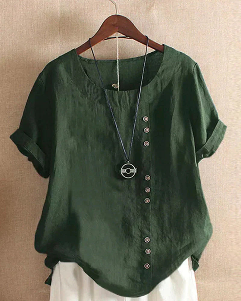 Women’s Linen Button Up Blouse