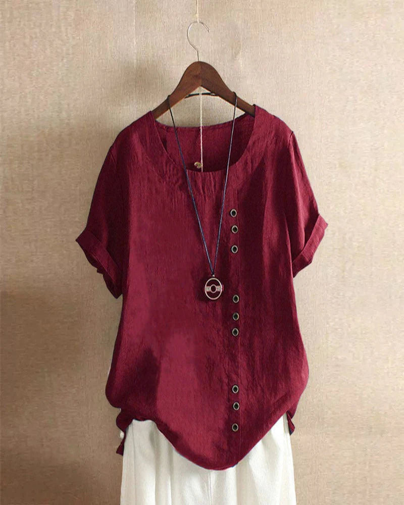 Women’s Linen Button Up Blouse