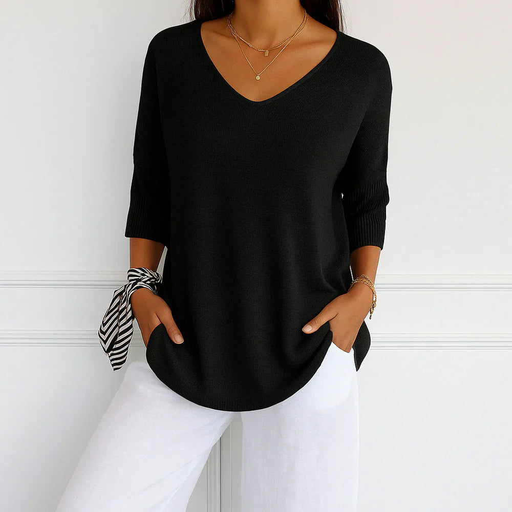 Women’s V-Neck Knit Sweater