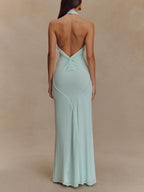 Stylish Maxi Dress with High Neckline