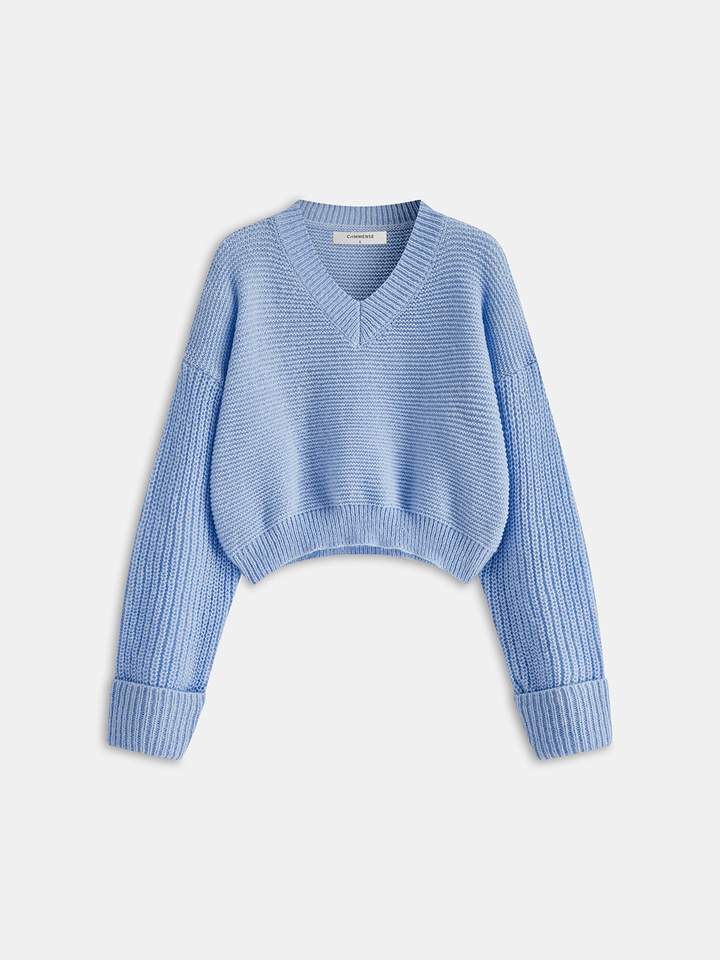 Knit V-Neck Sweater