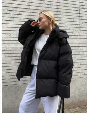 Oversized Hooded Puffer Down Jacket