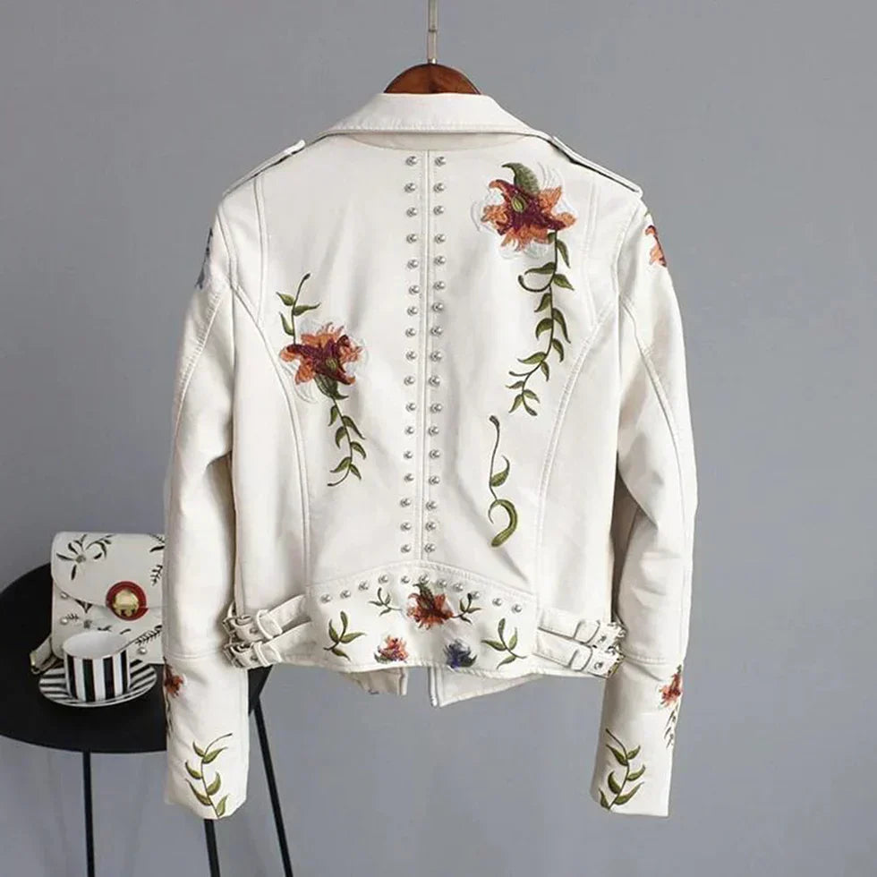 Elegant Floral Print Womens Jacket