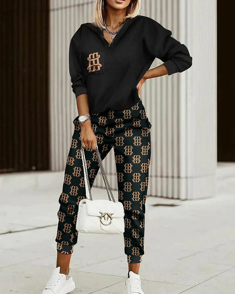 Tracksuit Set for Women - Leg Pants & Sweatshirt