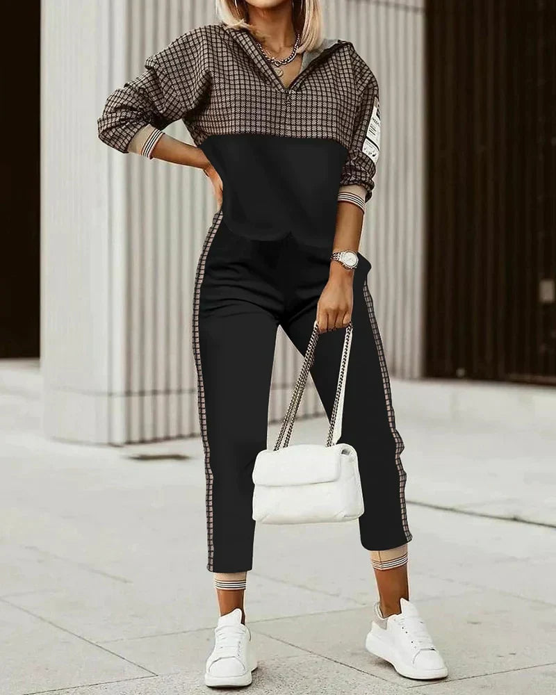 Tracksuit Set for Women - Leg Pants & Sweatshirt