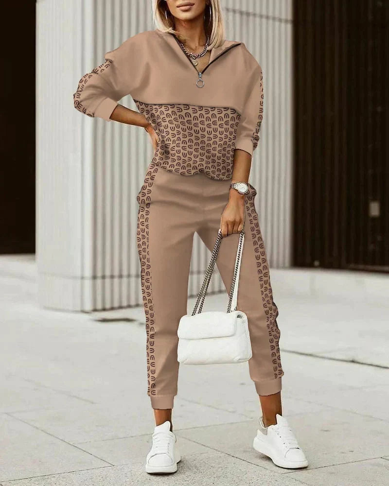 Tracksuit Set for Women - Leg Pants & Sweatshirt