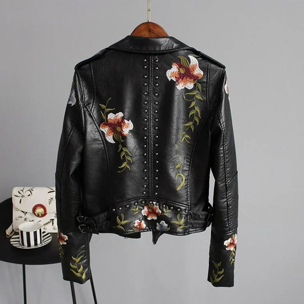 Elegant Floral Print Womens Jacket