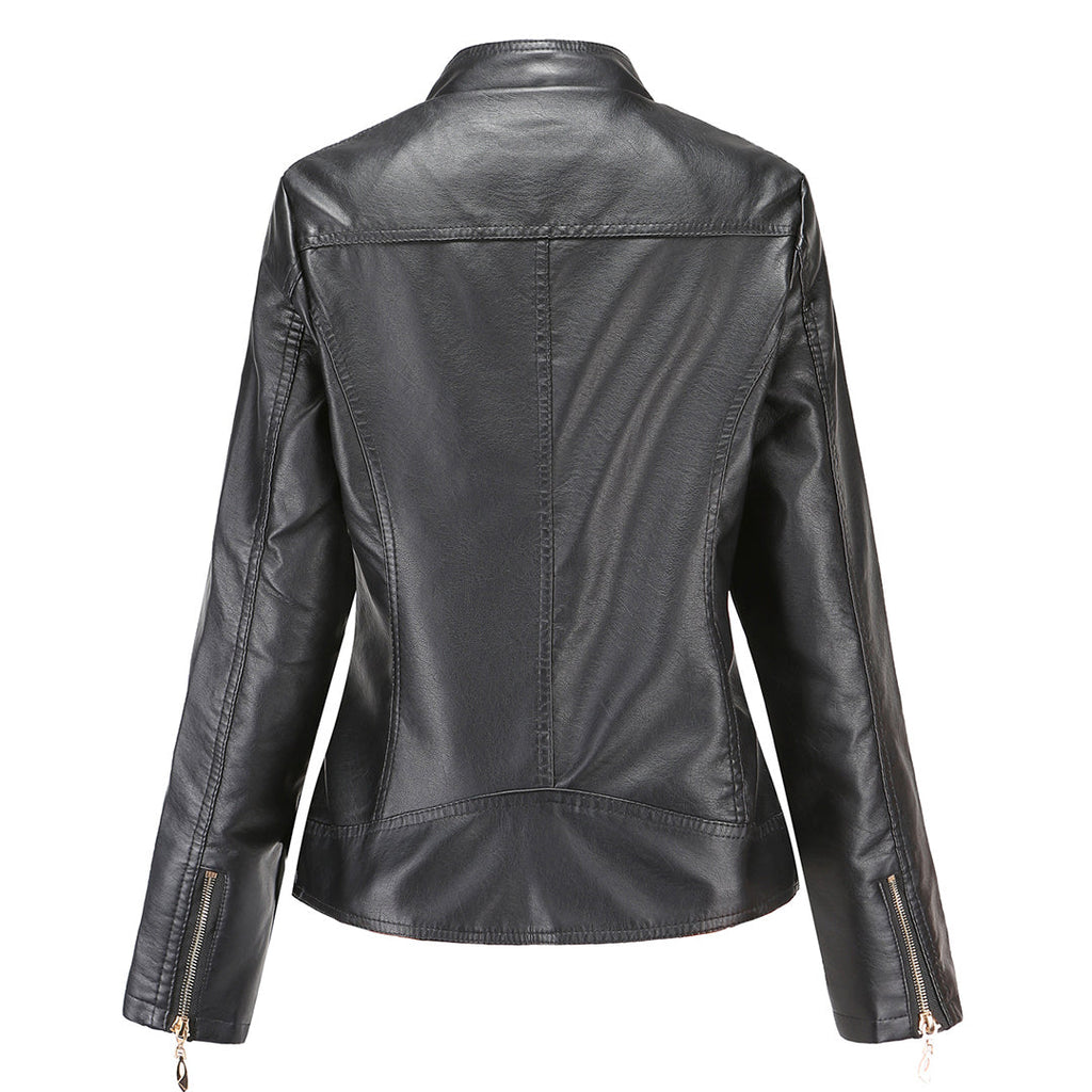 Chic High Collar Zip Jacket