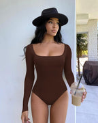 Scoop Neck Shaper Bodysuit - Tummy Control Outerwear