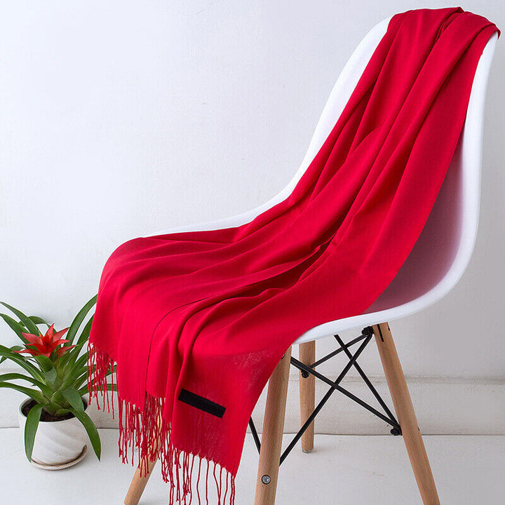 Cashmere Scarf with Tassels