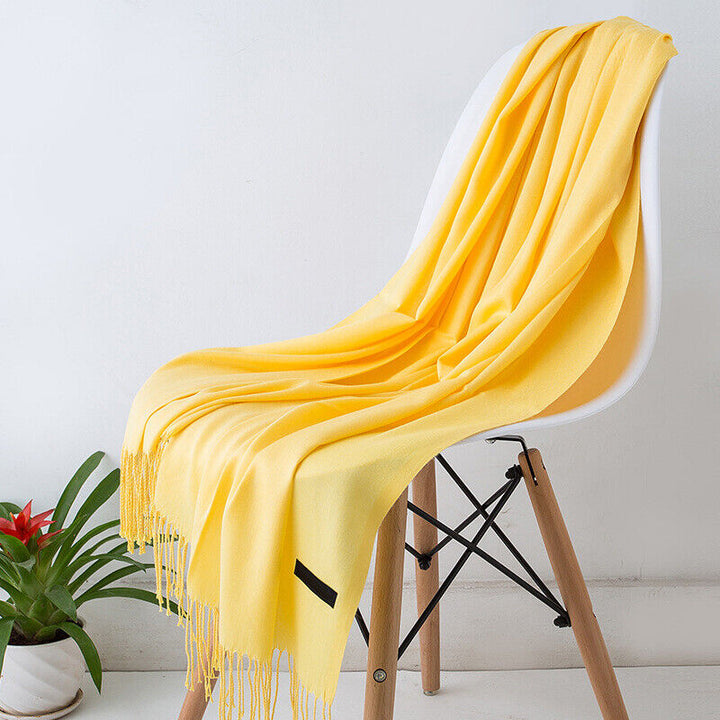 Cashmere Scarf with Tassels