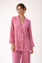 Crossed Notched Lapel Tailored Blazer