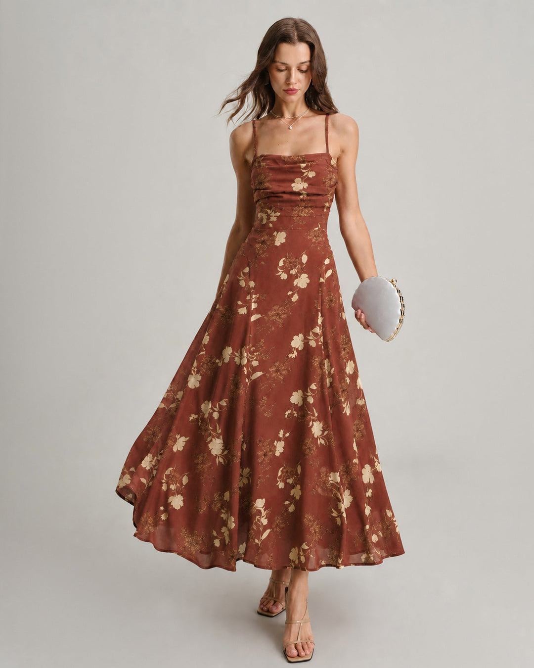 Chiffon Floral Maxi Dress