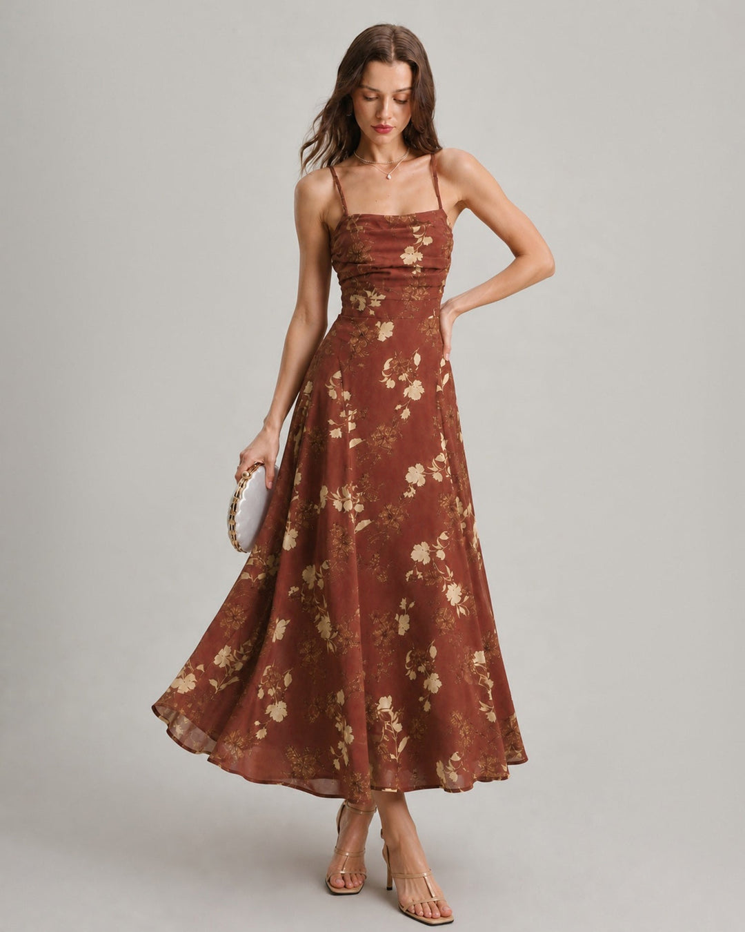 Chiffon Floral Maxi Dress