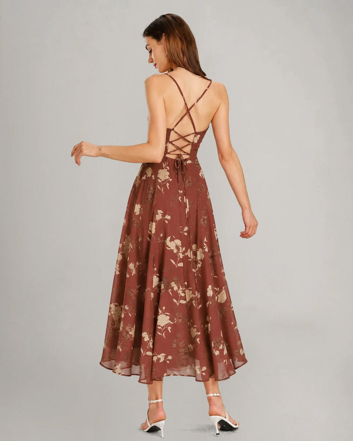 Chiffon Floral Maxi Dress