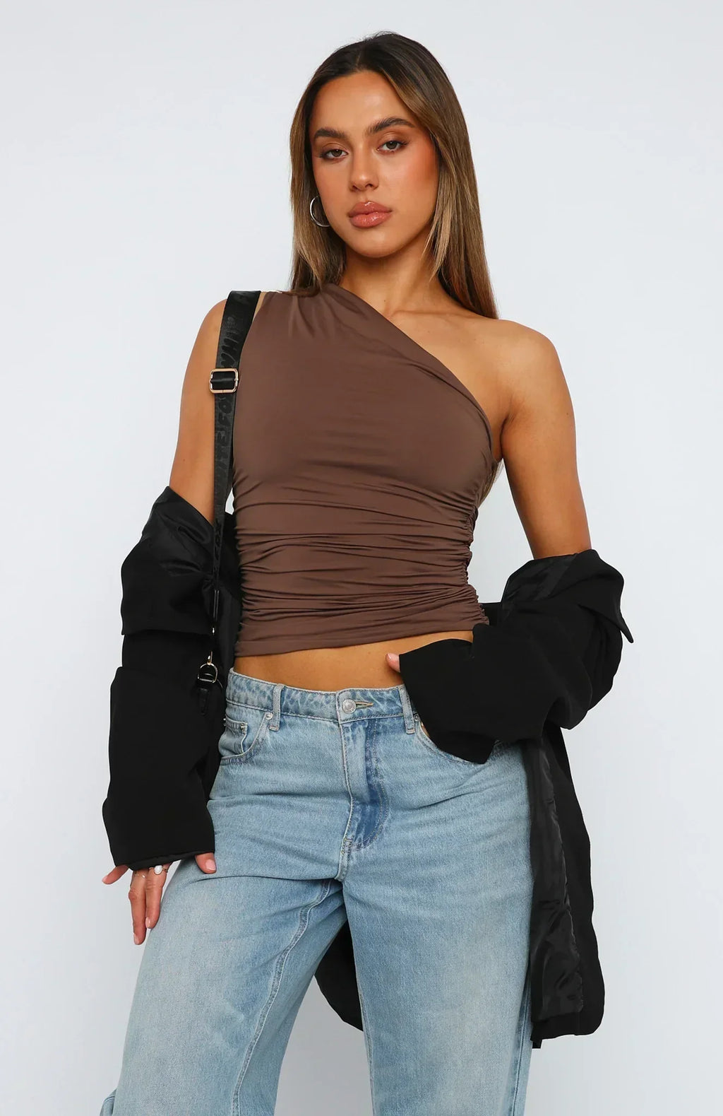 Women's One-Shoulder Top with Twist Detail