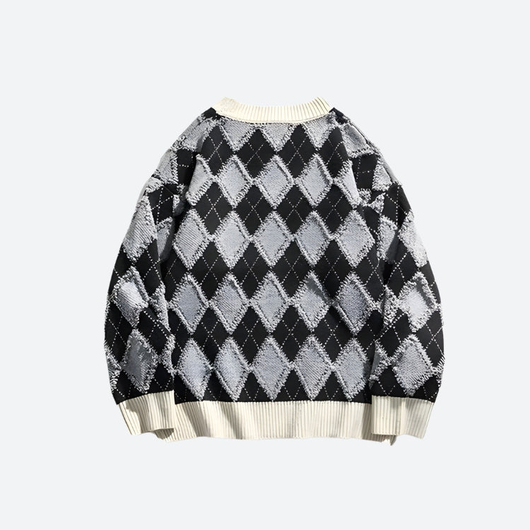 Classic Argyle Knit Sweater