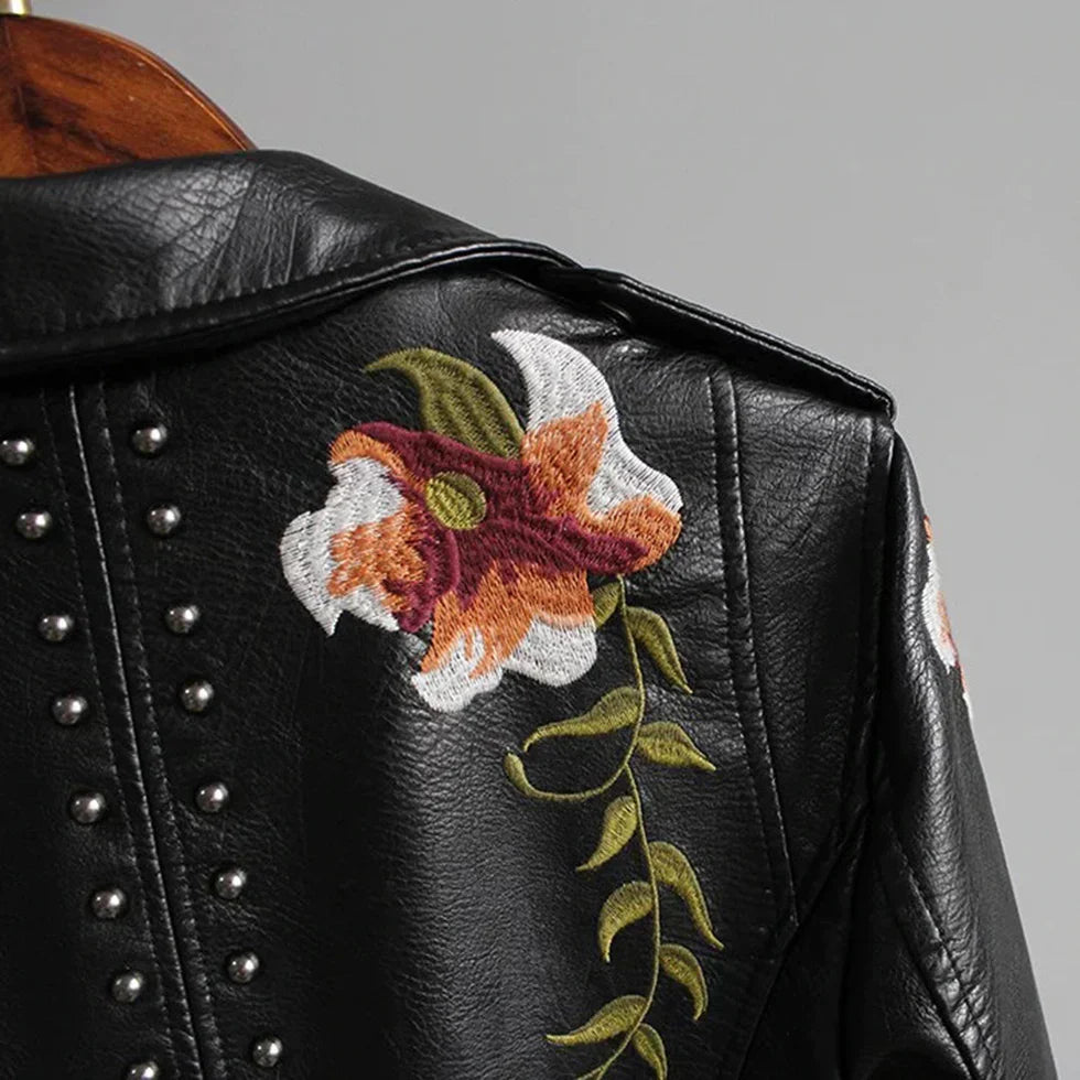 Elegant Floral Print Womens Jacket