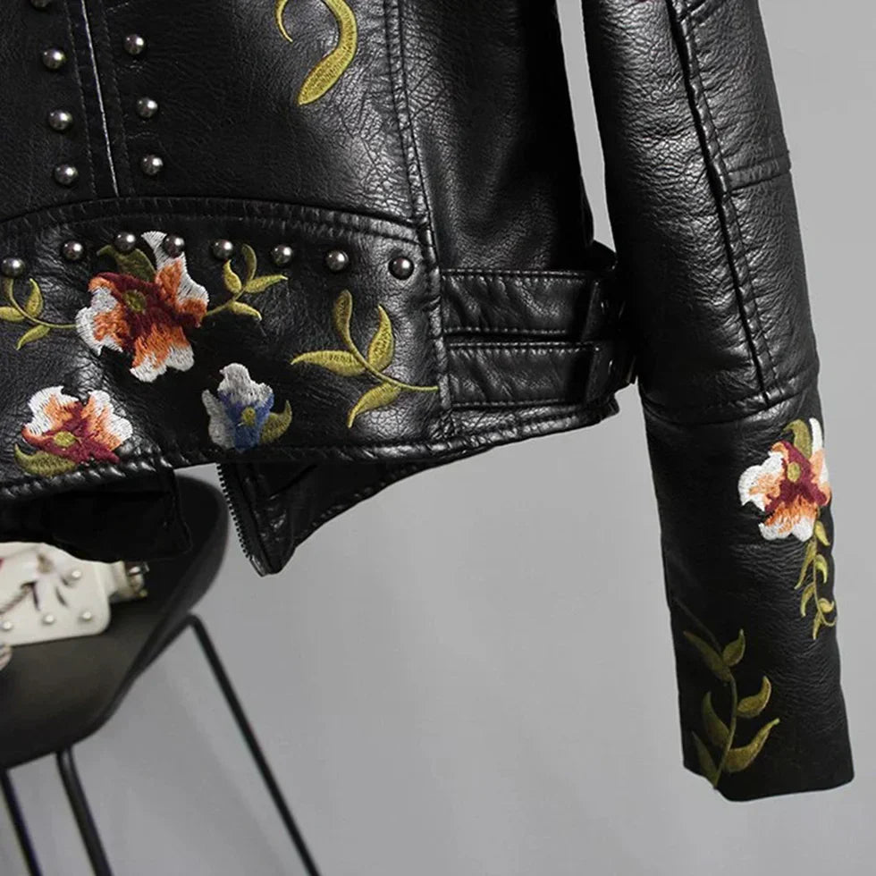 Elegant Floral Print Womens Jacket