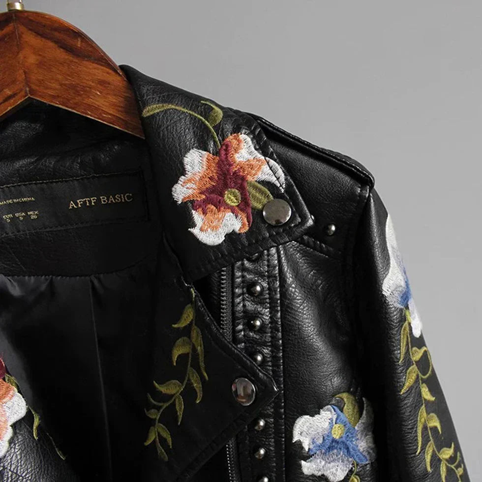 Elegant Floral Print Womens Jacket
