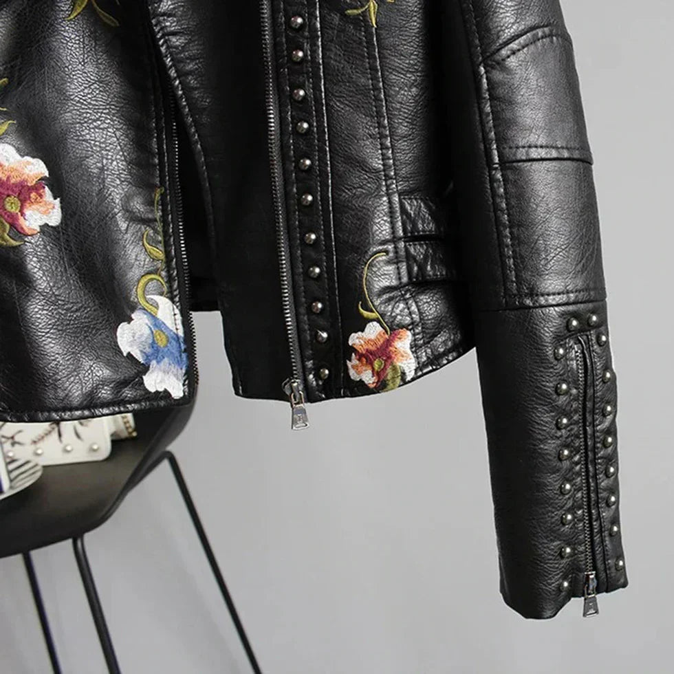 Elegant Floral Print Womens Jacket