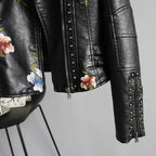 Elegant Floral Print Womens Jacket