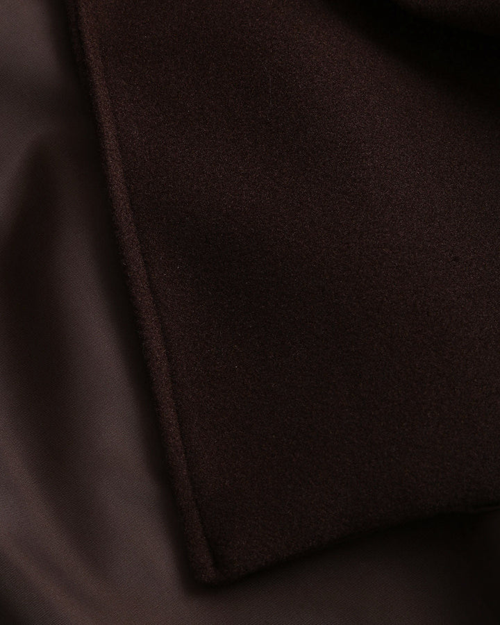 Coffee Shawl Collar Coat